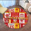 Custom Name Liverpool Football Club Printed Round Rug Carpet Chair Rug Area Rug Entryway Doormats,for Office Chair Living Room Bedroom Kitchen Room.
