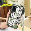 Прочный чехол для телефона Panda для Oukitel C21 Задняя крышка Модный дизайн Мультяшный Пыленепроницаемый Ремешок на шею Ремешок на запястье Водонепроницаемый Милый