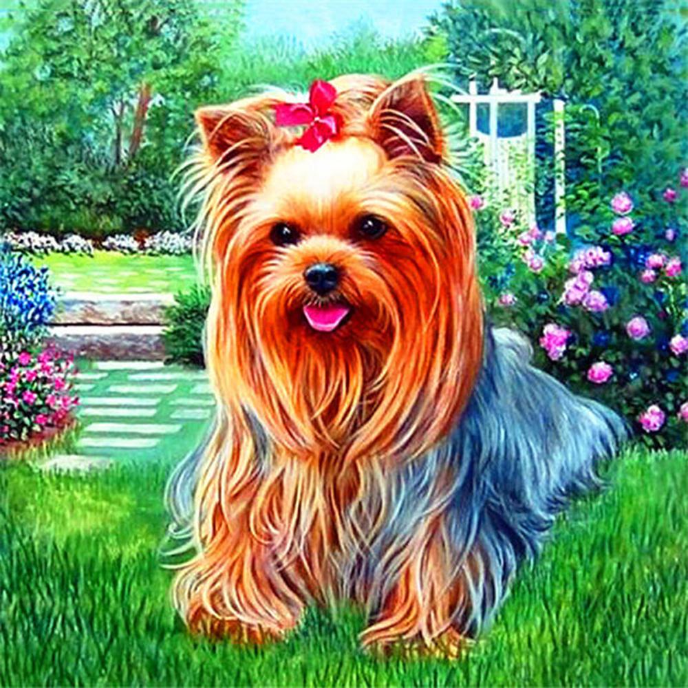 5D Diy Diamond Painting Animal Dog Full Circle Diamond Embroidery Art Picture Mosaic Gift Home Decoration Cross Stitch Kit Gift