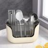 Multifunction Cutlery Drain Rack 3 Grids Utensil Drying Rack Non-toxic Kitchen Utensil Holder  Home