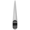 Clothes Rod 2 pcs Silver 864 x 15 x 29 mm Aluminium Alloy