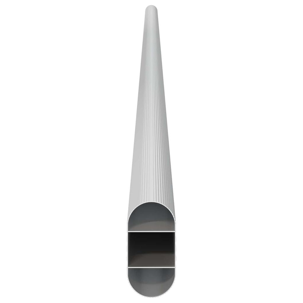Clothes Rod 2 pcs Silver 864 x 15 x 29 mm Aluminium Alloy