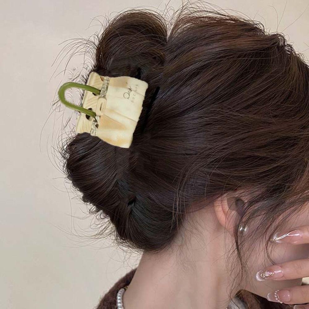 Elegant Handbag Shaped Shark Clip Gradient Color Acetic Acid Hair Claw Square Hair Claw Gifts