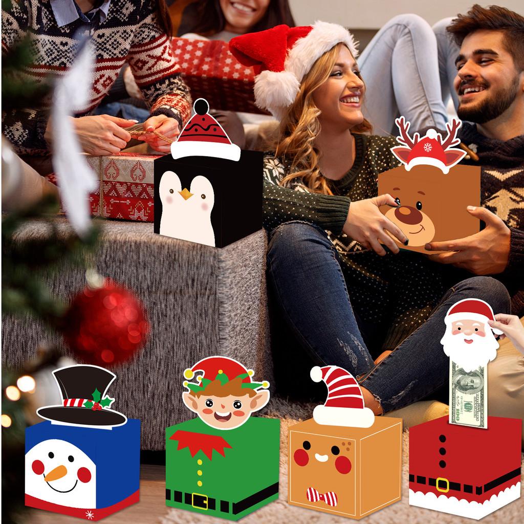 Рождественские конверты для денежных подарков из прочного ПЭТ-материала для праздничных сюрпризов