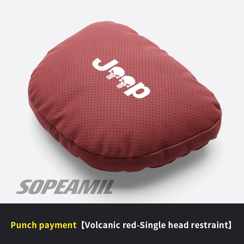 Car Suede Headrest Pillow For Jeep Compass Gladiator Patriot Commander Wrangler JK JL Grand Cherokee Renegade Seat Waist Cushion ALQ1