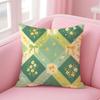 Colorful checkered pattern Cushion Cover Pillow Case Soft Skin Friendly Fabric Comfort  Concealed Zipper