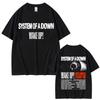 Rock Band System of A Down Wake Up South America Стадионный Тур Футболка Альтернативный Металл Мерч Футболка Мужские Оверсайз Футболки