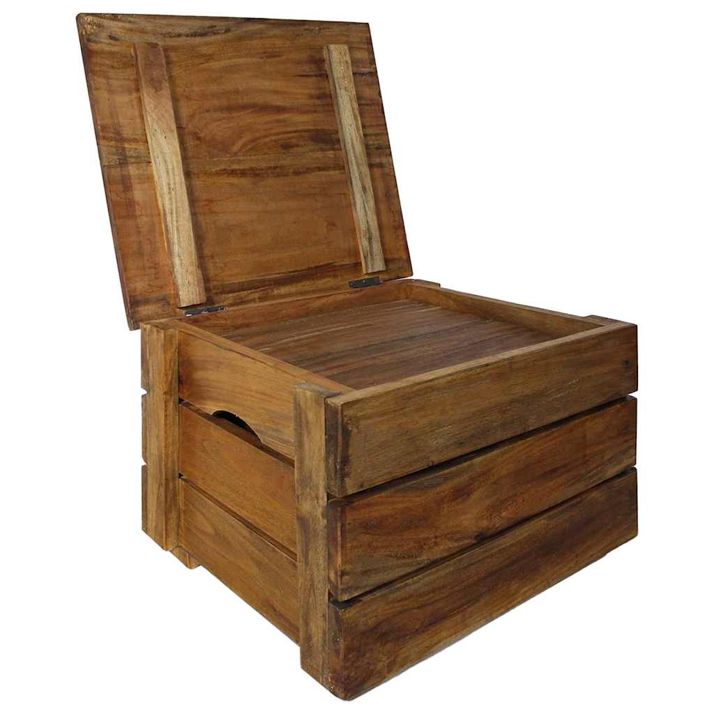Storage Box Set 2 pcs Solid Mahogany Wood