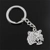 New Year 2022 Chinese Zodiac Tiger Keychains Festival Ornament Animals Tiger Head Tiger Keyrings