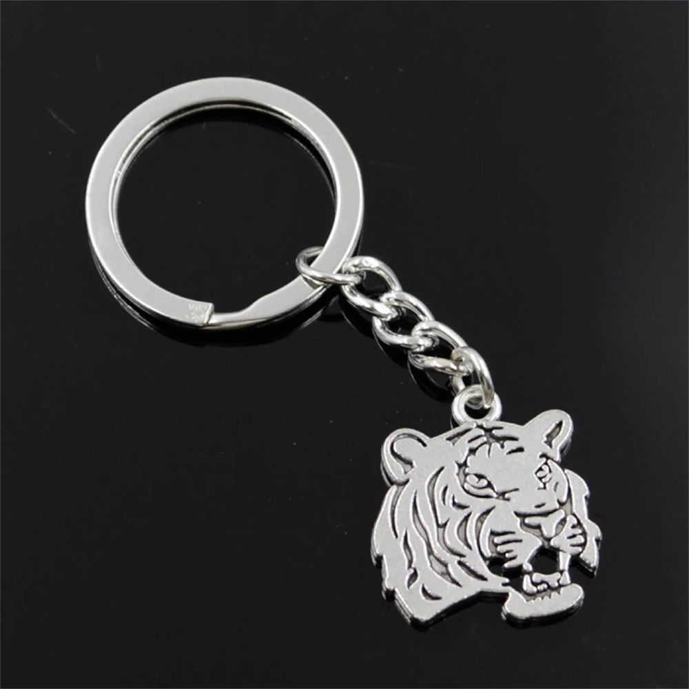 New Year 2022 Chinese Zodiac Tiger Keychains Festival Ornament Animals Tiger Head Tiger Keyrings