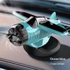 Car Solar Rotating Plane Car Ornament Creative Car Console Decoration Car Supplies