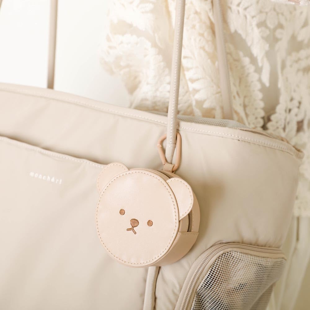 Monchéri [Мини-кошелек-мишка с карабином] Собака, Маленькая собака (БЕСПЛАТНОБежевый) Милый, Стильный, Популярный Бренд, Той-пудель, Чихуахуа