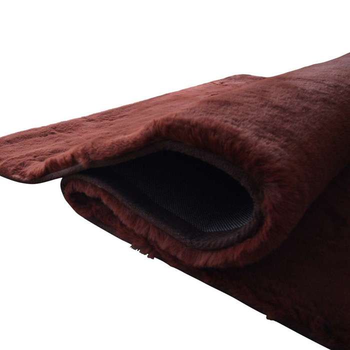 Tapis salon imitation fourrure extra-doux marron 120x160