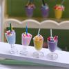4Pcs/Bag Dollhouse Miniature Cute Simulation Cream Icecream Pretend Play Food Decor Toys Miniature Scene Props Model Accessories