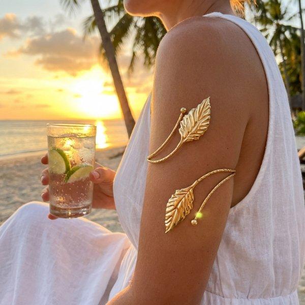 Punk Rhinestone Geometric Spiral Arm Cuff Bracelet for Women Gold Music Note Adjustable Open Bangle Vacation Jewelry Gift