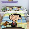 3pcs Mr Bean Bedding Set Duvet Cover Closure Includes 1 Duvet Cover & 2 Pillowcases, Soft and Comfortable for All Seasons.