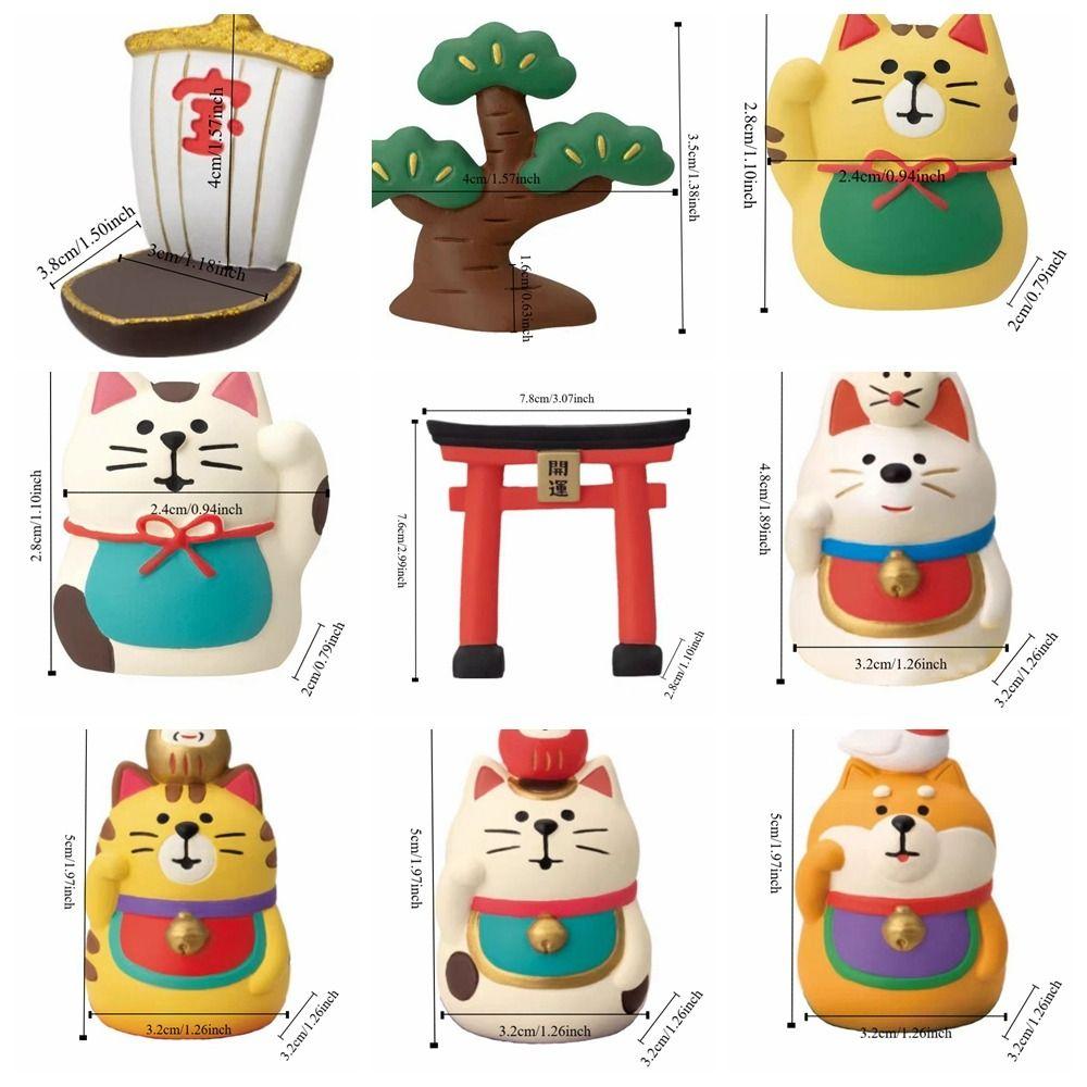 DIY Craft New Year Desktop Ornament Resin Mini Animal Figurines Table Ornaments