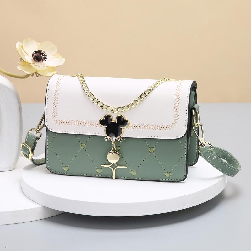 Новая высококачественная сумка-сплайсинг, вышитая наплечная сумка с надписью «Love», простая и атмосферная сумка через плечо с цветными блоками, женская сумка