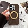 Чехол Apple iPhone 17 Pro Max с волнообразным узором, ударопрочный, с вращающейся магнитной подставкой