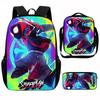 Spider-Man School Bag Lunch Bag Pencil Bag Elementary School Backpack Cartoon Peripheral Backpack Children's Bag Three-piece Set