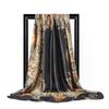 Women Fashion Square Vintage Print Satin Neckerchief Sun-Proof Scarf Scarves Shawl High Quality 1PC 90*90cm
