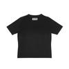 TRIMERE Logo Wappen Short Sleeve Round Knit Woman Black