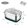 Stainless Steel Lunch Box Interlayer Divided Food Storage Container Sealed with Handle Microwave Oven Lunch Box Camping