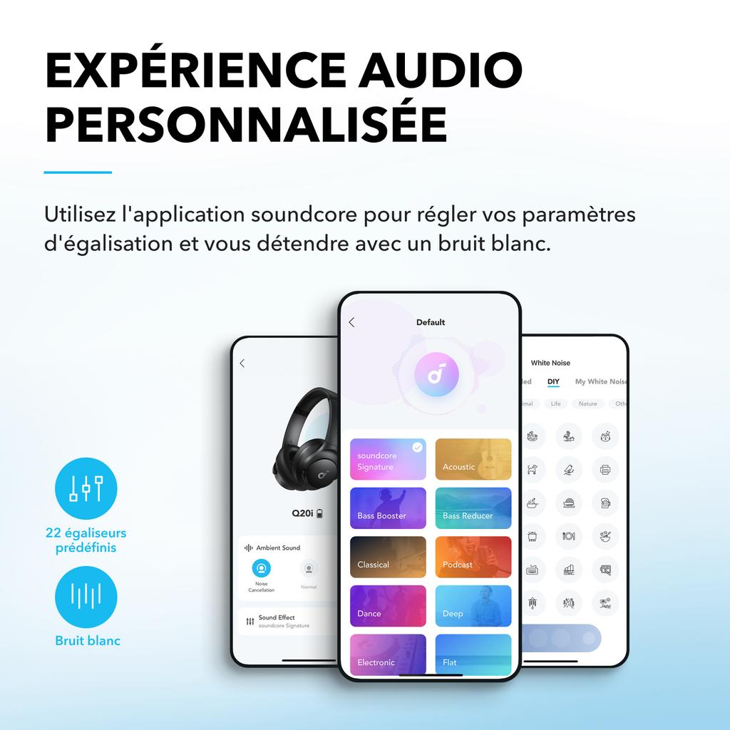 (EU Stock) Soundcore by Anker Q20i Bluetooth Over-Ear Headphones with Hybrid Active Noise Canceling, Wireless, Comfortable Fit