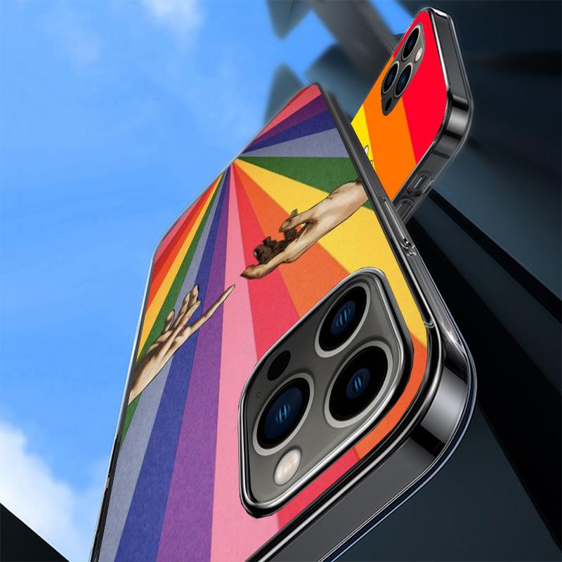 Love Is Love LGBT Rainbow Phnoe Case for Iphone 17 Air 16 16E 11 12 13 Mini 14 Plus 15 Pro Max 7 8 + SE 2020 Phone Cover Coque 1