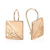 Cute Square Earrings For Women Kinel Rose Gold Color Vintage Jewelry
