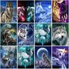 Wolf DIY 5D Diamond Painting Full Round Drill Rhinestone Animal Diamond Embroidery Cross Stitch Mosaic Kits Wall Art Home Decor