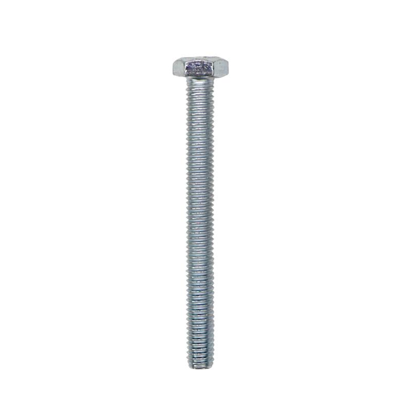 Hexagonal head screw, full thread, M6x60, class 8.8, DIN933, white galvanized
