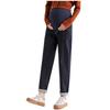 Onabebi Maternity Pregnancy Denim Jeans with Adjustable Beautiful Slimming Effect Dark Pants, Pants, Waist, Pockets, Line, Casual, Leg-Lengthening
