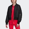 adidas Однотонная женская куртка-пилот с воротником-стойкой, черная GS1393