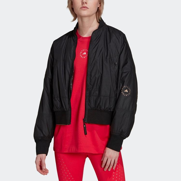 adidas Однотонная женская куртка-пилот с воротником-стойкой, черная GS1393
