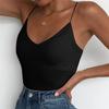 Европейско-американский стиль Женский летний однотонный топ на бретелях Облегающий дизайн для нижнего белья, поддевы или верхней одежды Повседневный наряд