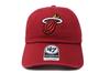 47 Brand (Forty Seven Brand) Cap 47 CLEAN UP NBA Eastern Conference Miami Heat Miami Heat 1 Piece