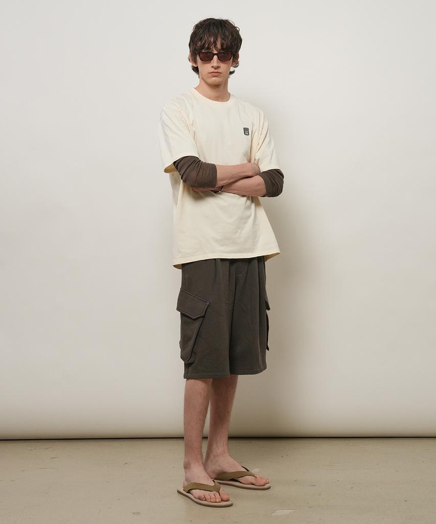 GENERALIDEA Man Cargo Sweat Half Pants [Chacoal] / Gf2Mhp020