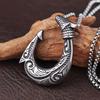 Vintage Men's Fish Hook Pendant Popular Charm Stainless Steel Viking Necklaces for Women Punk Hip Hop Party Jewelry Accessories