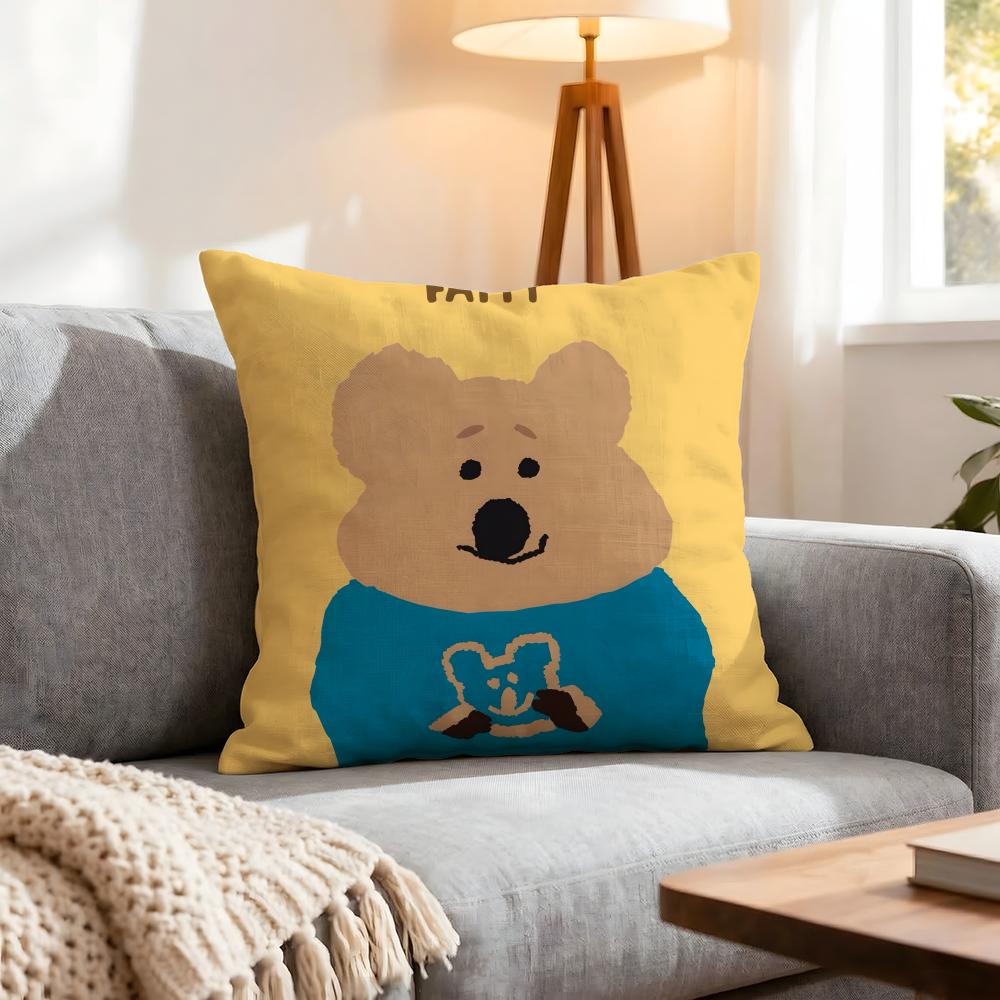 Animal Quokka Cushion Cover 1Pcs Decorative Covers Soft Cushion Case For Sofa Couch Decor 40X40 45X45 Pillowcases