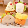 Creative Food with Legs Plush Toys Stuffed Sandwich Pizza Taco French Fries Pillow Soft Dolls Children Birthday Gift Present