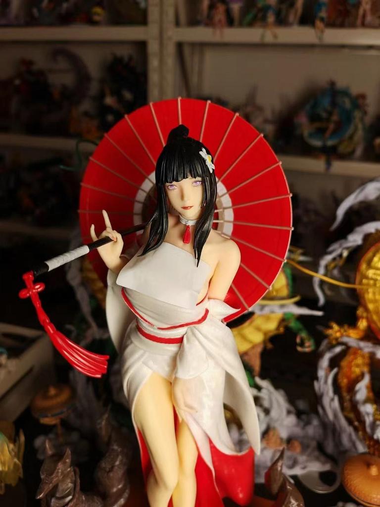 Наруто Кимоно Хината аниме фигурки Может Любимый сексуальный ход ПВХ Красивая танцующая девушка Держит зонт 23.62 дюйма/60 см игрушки Подарки