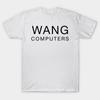 Мужская черная футболка с принтом Wang Computers Печать на бумаге для переноса без вырезания Хлопковая футболка