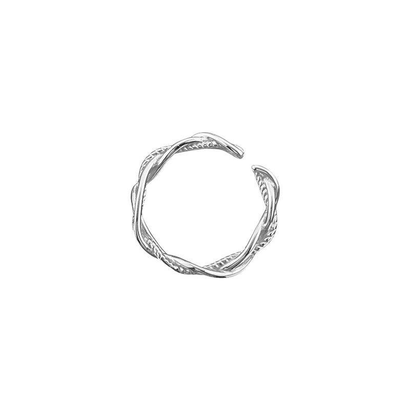 Multi-Layer Wave Ring, Cold Breeze Line Winding Ring, Women'S Light Luxury, Tide Twisting Rope Twist Interwoven Ring