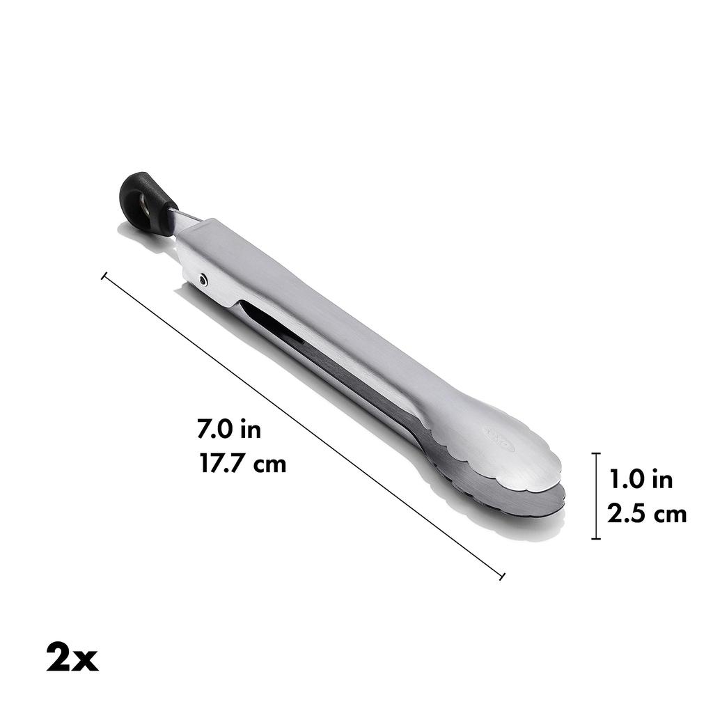 Набор мини-щипцов OXO из нержавеющей стали серого цвета с возможностью мытья в посудомоечной машине 2 шт., замок,