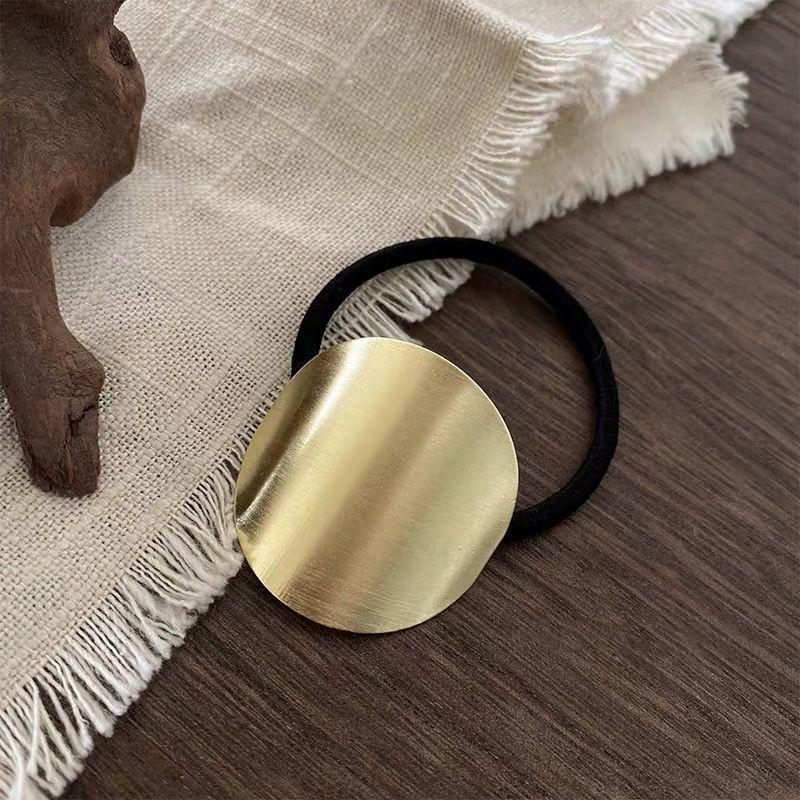 Simple Metal Fashion Elastic Hair Bands Geometric Hollow Gold Headwear Hair Ropes Hair Ties Women Korean Hair Accessories Women