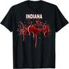 Unisex T-shirt Bloody Indiana Halloween Horror Movie Indiana T-Shirt