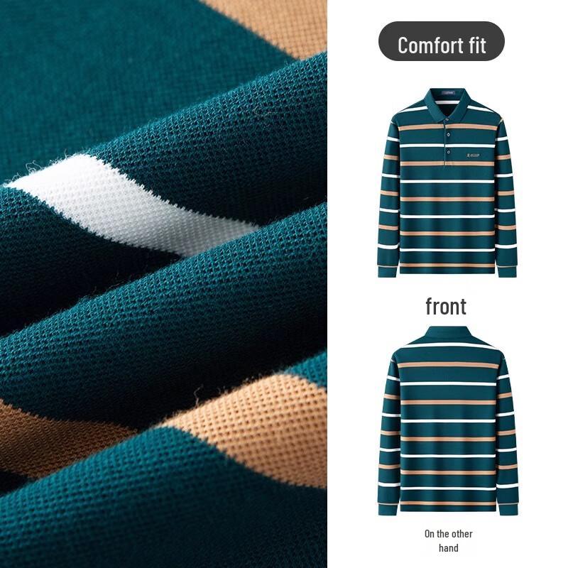 Мужская рубашка-поло MONTAGUT с длинным рукавом, из чистого хлопка, в стиле business casual
