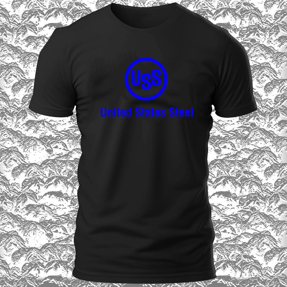 New USS United States Steel Logo Men's T-Shirt Funny Size S-5XL Made in USA Unisex T-Shirt