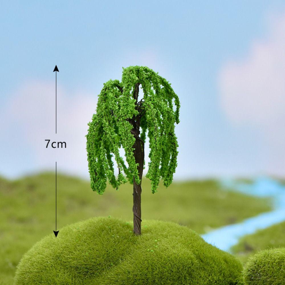 Rural Style Sakura Miniatures Plastic Simulation Trees Landscape Micro Figurines   Yard